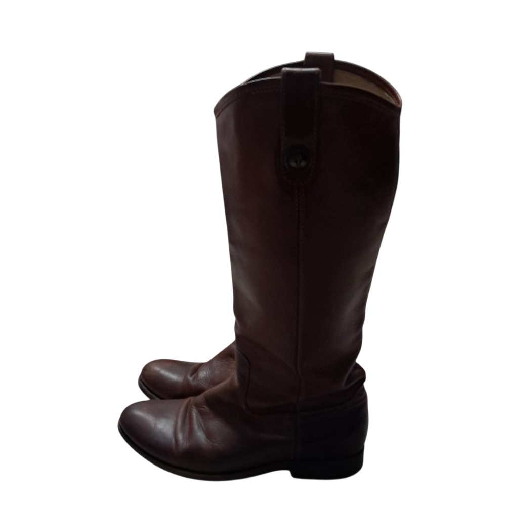 Frye Melissa Tall Riding Boots Women's 8‎ Red Brown Leather Equestrian Western